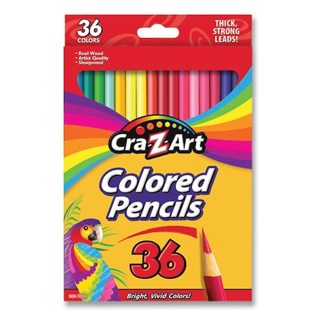 Cra-Z-Art Colored Pencils, 36 Assorted Lead and Barrel Colors, PK36 10438WM-36
